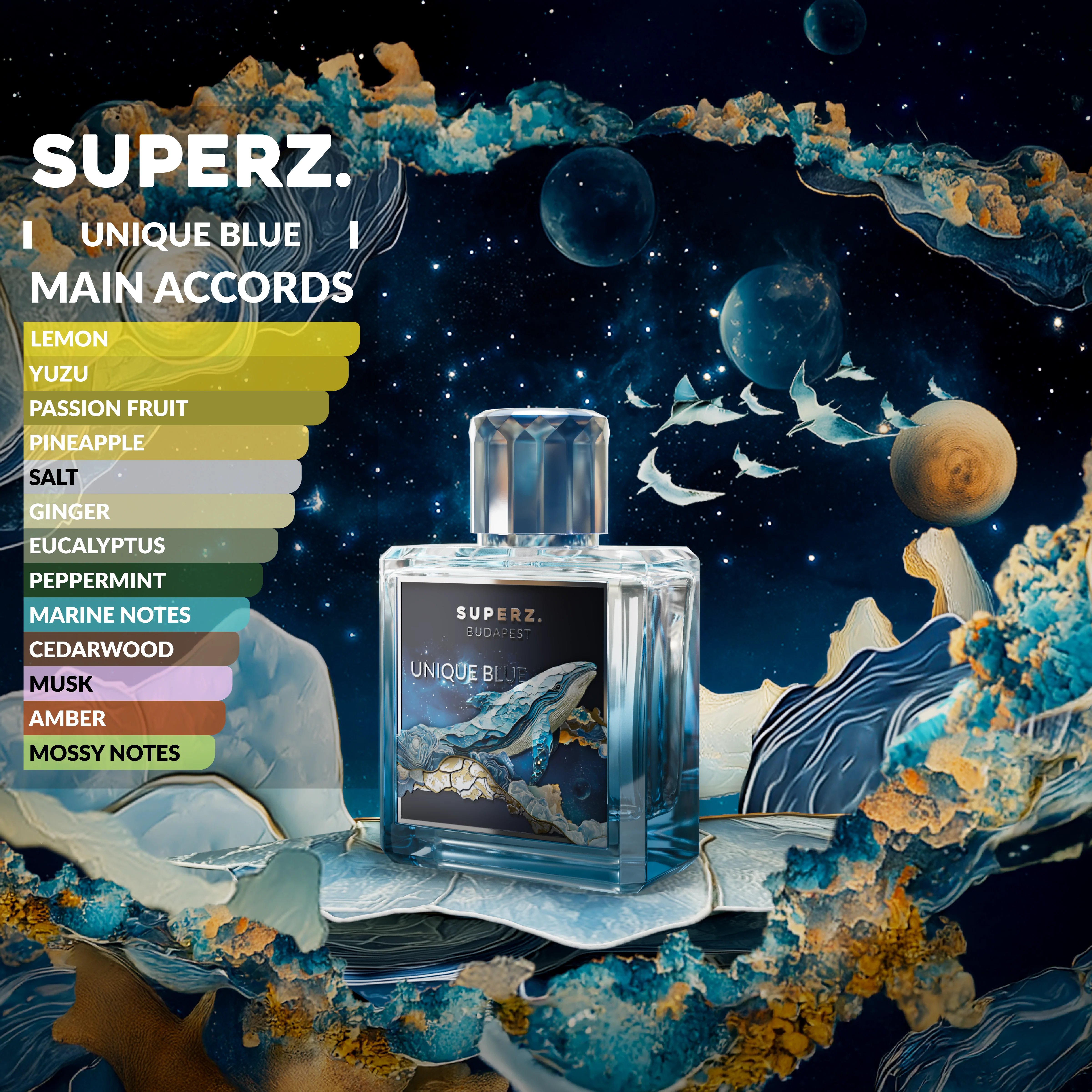 Unique Blue - 50 ml Extrait De Parfum - Unisex - Celestial Collection 01 - Image 2